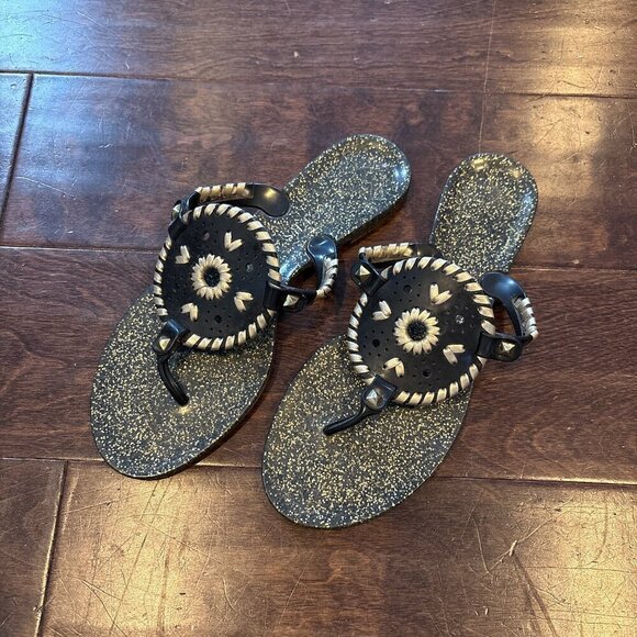 Jack Rogers Shoes - Jack Rogers Georgica Sparkle Glitter Jelly Flip Flops Sandals